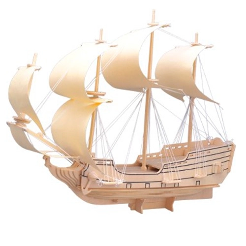 Drewniane 3D puzzle Żaglowiec Orzeł