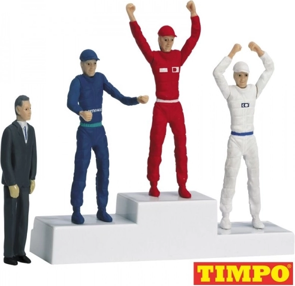 Figurki podium zwycięzców do toru wyścigowego 1:32