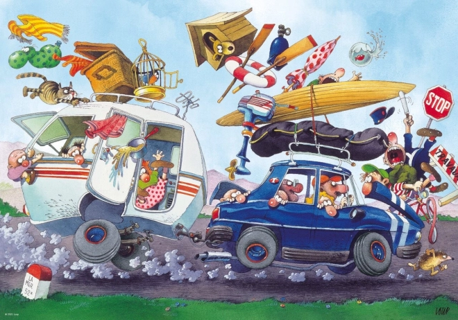 Heye puzzle Cartoon Classics: Wyjazd na wakacje – 500 elementów