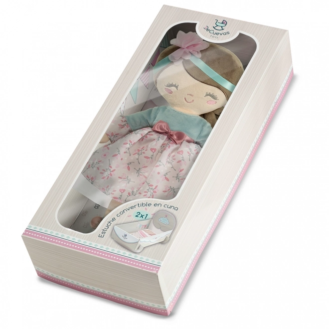 DeCuevas 20045 Pluszowa lalka PROVENZA - 36 cm z kołyską