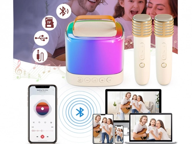 Mikrofon z bezprzewodowym głośnikiem i Bluetooth