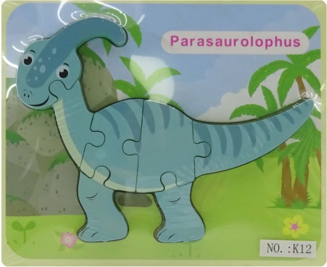 Drewniana układanka dinozaury 18 × 14,5 cm