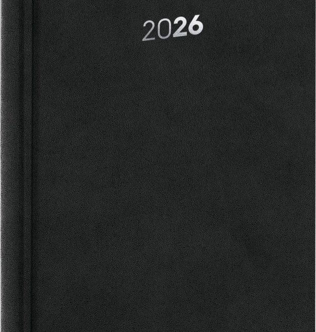 Dziennik codzienny NOTIQUE Balakon 2026, czarny, 15 x 21 cm