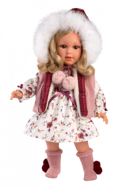 Llorens 54037 LUCIA - realistyczna lalka z miękkim materiałowym ciałem - 40 cm