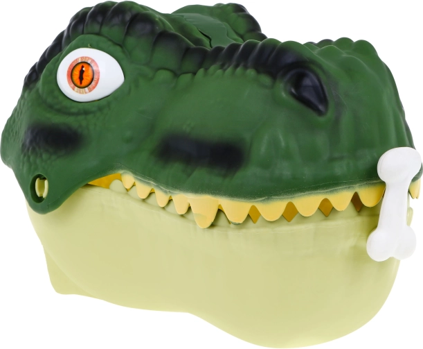Głowa dinozaura jako przenośna walizeczka