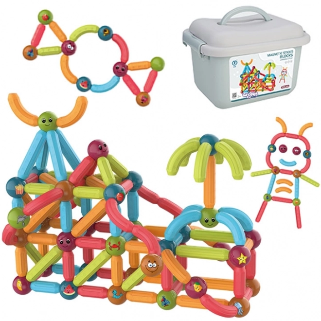 WOOPIE Magnetyczne edukacyjne klocki 128 szt.