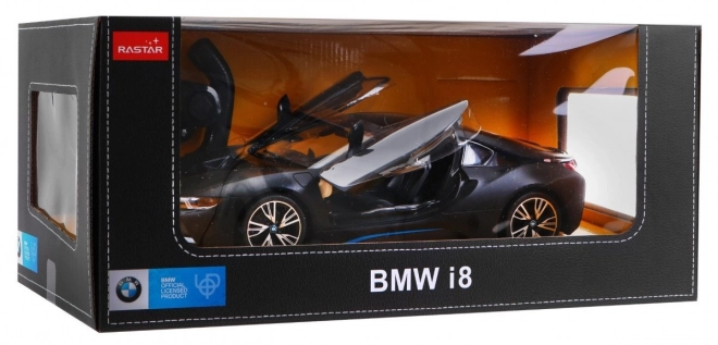 BMW i8 czarne RASTAR 1:14 auto na zdalne sterowanie + 2,4 GHz zdalne sterowanie