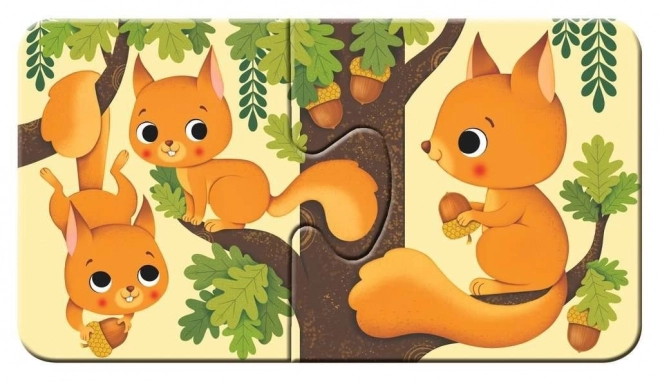 RAVENSBURGER Moje pierwsze puzzle – zwierzątka i młode, 9×2 elementów