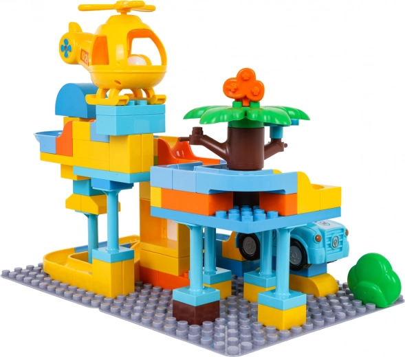 Helikopter i samochodzik z otworami na piłeczki