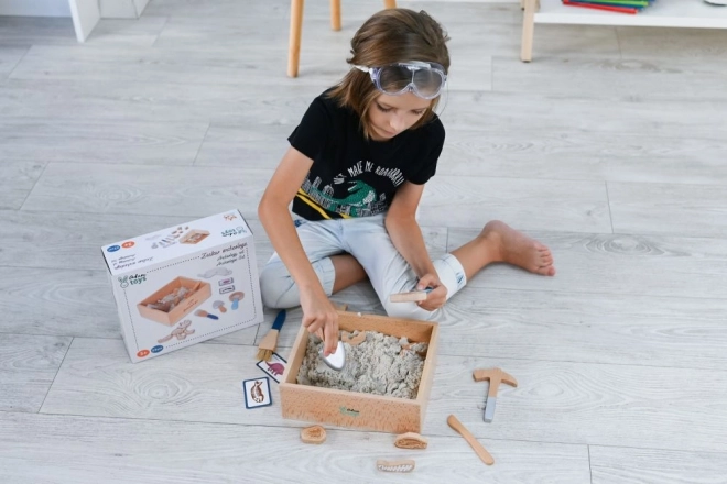 Zestaw archeologiczny dla dzieci z piaskiem kinetycznym