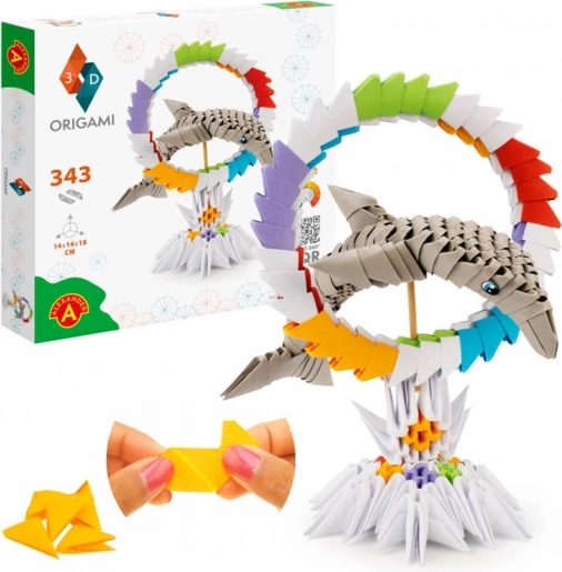 Kreatywny zestaw ORIGAMI 3D delfin