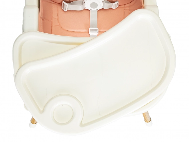Ecotoys Krzesełko do karmienia 2w1 Różowe