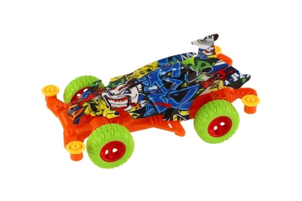 Samochodzik terenowy na mechanizm inercyjny