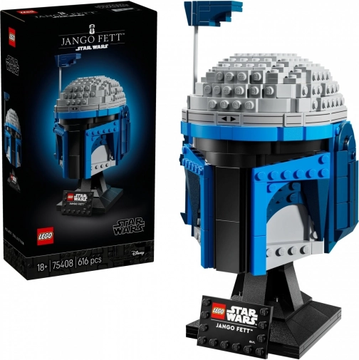LEGO Star Wars hełm Jango Fetta – kolekcjonerski model do ekspozycji