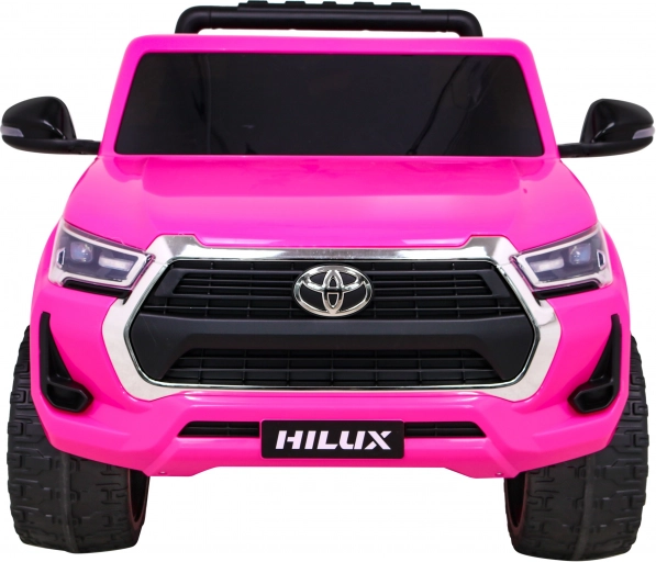 Elektryczny samochodzik TOYOTA Hilux 4x4 dla dzieci, różowy z pilotem