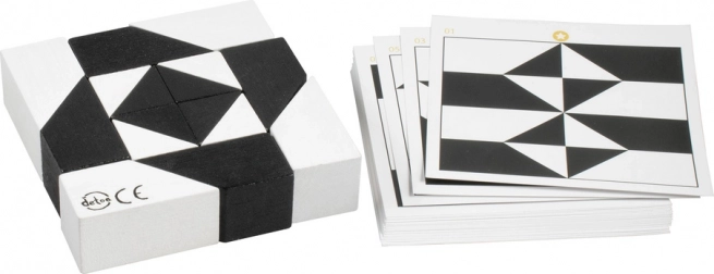 Detoa łamigłówka tangram czarno-biały