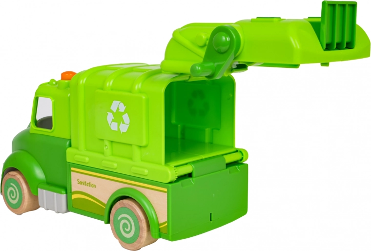 Działający podnośnik i uchylny kontener