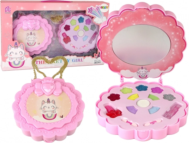 Różowy dziewczęcy zestaw piękności Jednorożec – dziecięcy make-up set