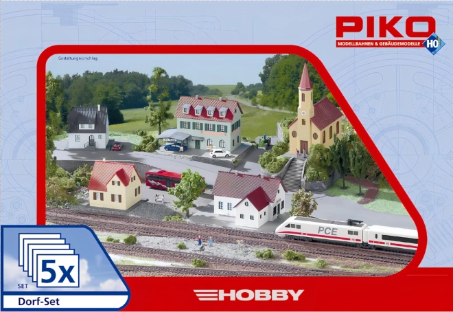 Piko Hobby zestaw budynków Wieś, 5 elementów