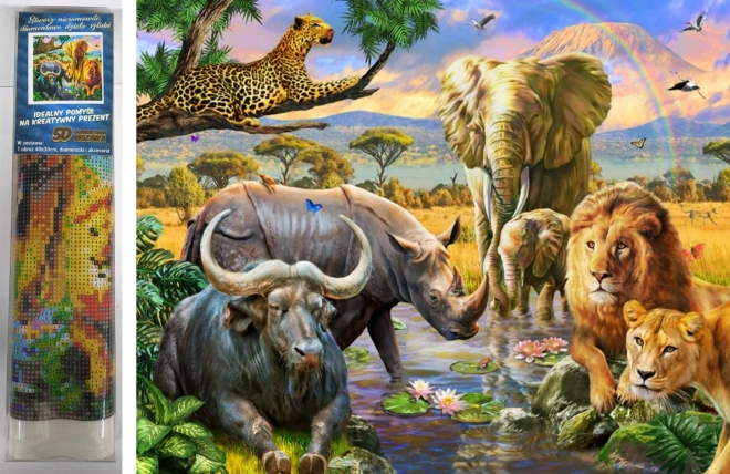 Norimpex Diamentowe malowanie Królestwo zwierząt 30x40cm