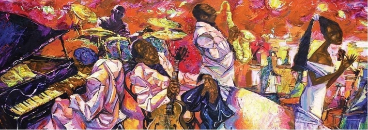 Panoramiczne puzzle ART PUZZLE Kolory jazzu 1000 elementów