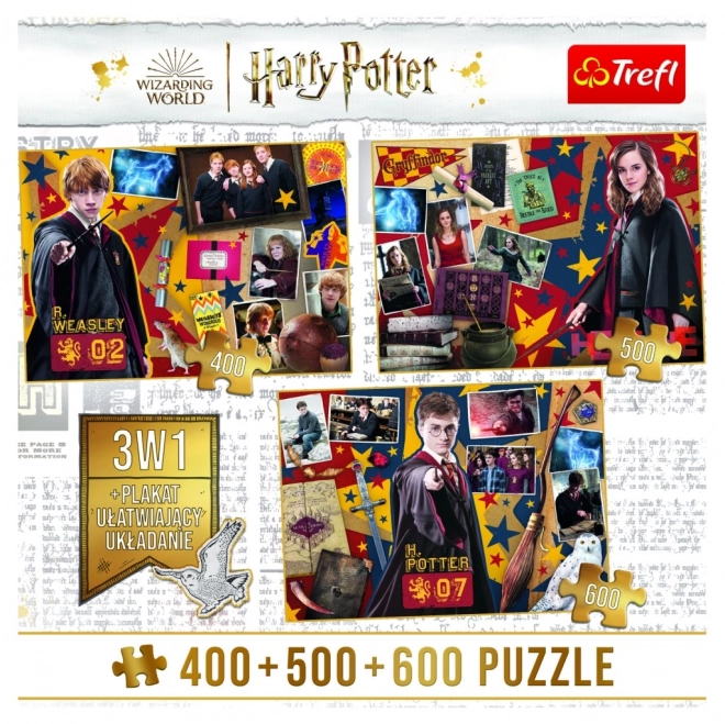 TREFL Puzzle Harry Potter: Ron, Hermiona i Harry 400 + 500 + 600 elementów