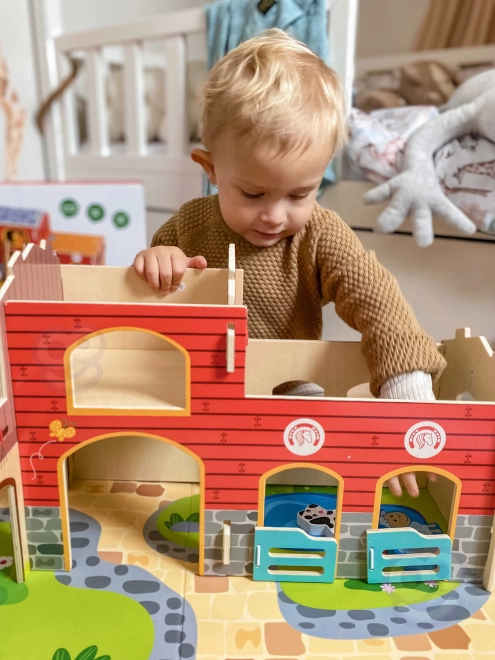 Mega Farma figurki zwierzęce stajnia i kurnik 18 szt.