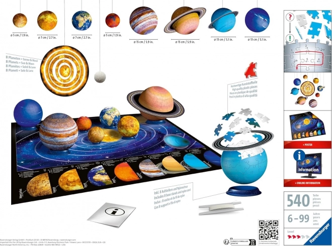 Ravensburger 3D puzzle układ słoneczny