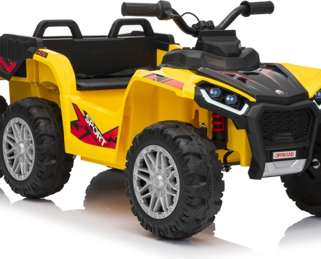 Żółty sportowy dziecięcy quad TX ATV