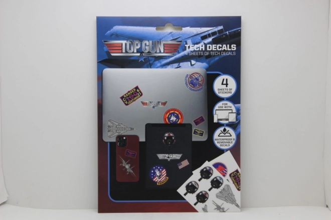 Naklejki TOP GUN – licencowany zestaw 4 arkuszy