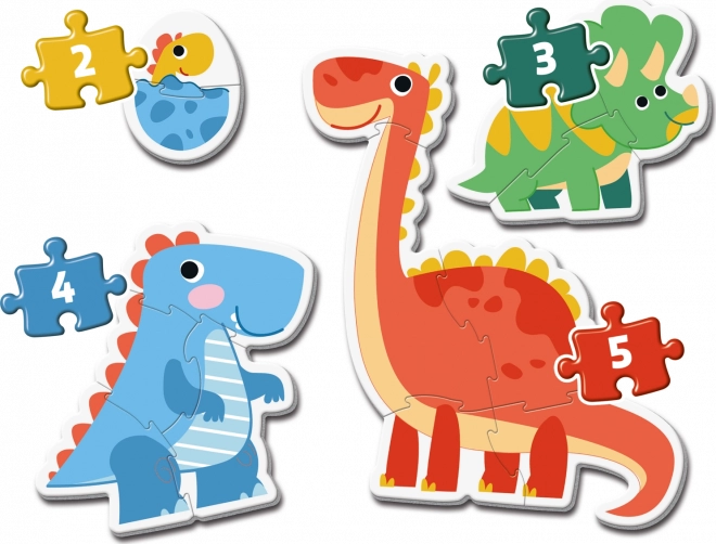Clementoni moje pierwsze puzzle dinozaury 4w1
