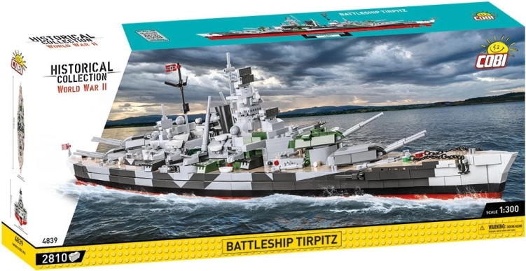 Zestaw konstrukcyjny COBI Historical Collection – pancernik TIRPITZ (1:300, 2810 elementów)