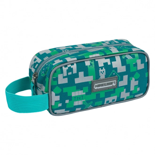 MINECRAFT piórnik Srebrny Creeper