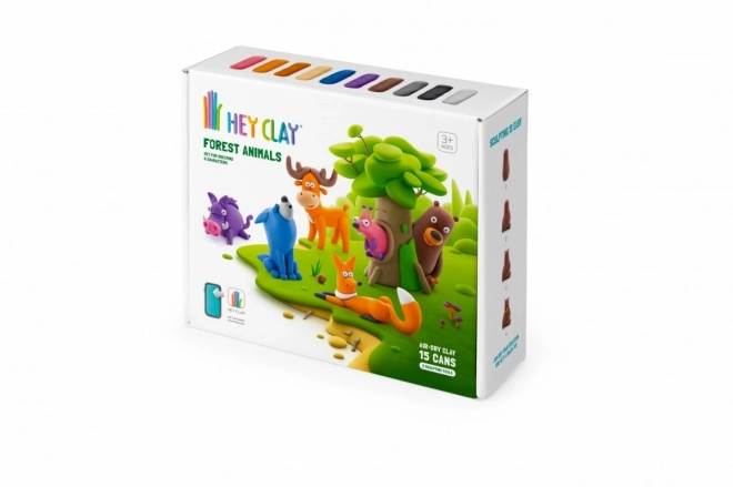 Hey Clay zestaw plastycznego gliny Leśne zwierzęta
