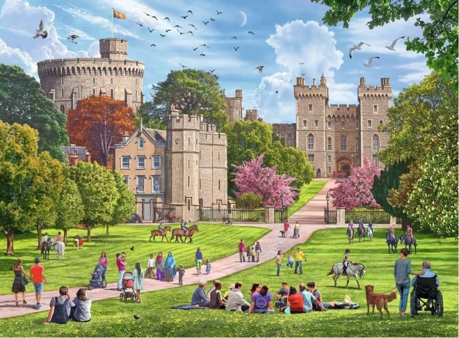 Puzzle Ravensburger Królewskie rezydencje Wielkiej Brytanii 4x500 elementów