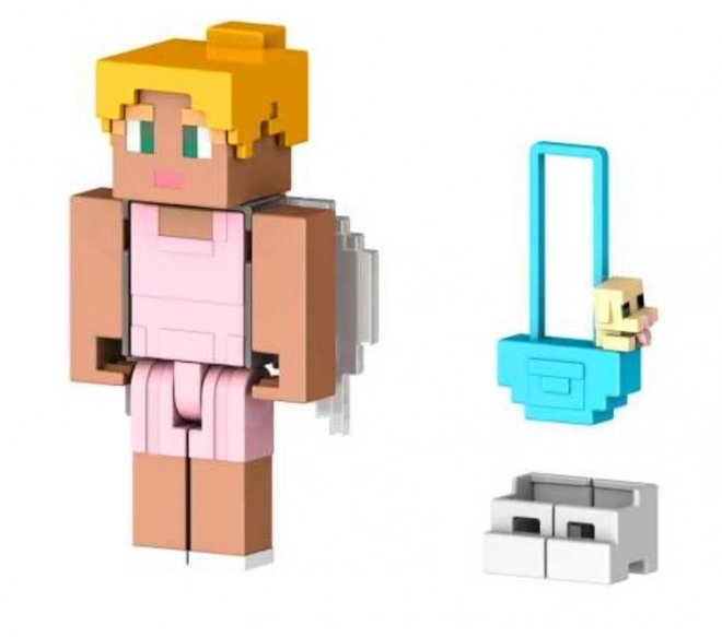 Figurka przewodnika Minecraft, torebka ze szczeniakiem