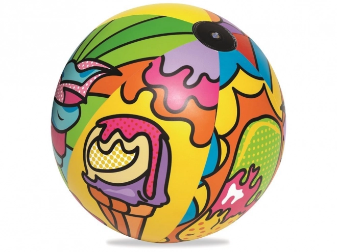 Kolorowa dmuchana piłka plażowa 91cm Bestway