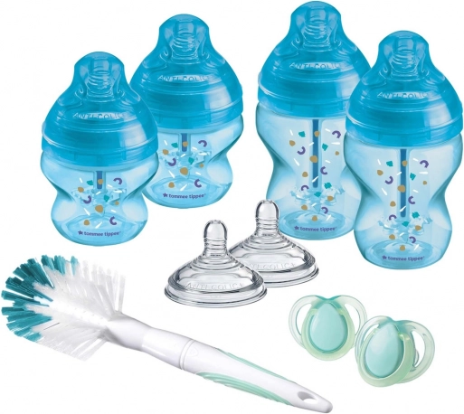 Zestaw butelek niemowlęcych Advanced ANTI-COLIC, rozmiary mieszane 9 szt., Niebieski