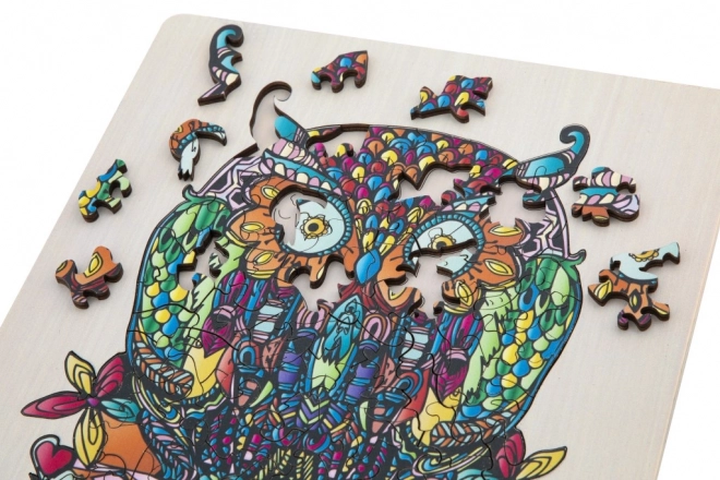 Konturowe puzzle sowa