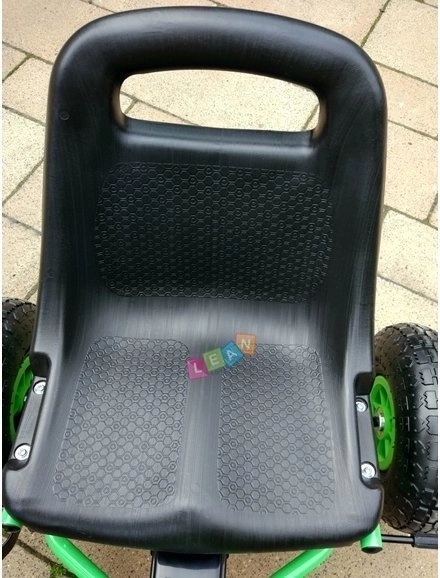 Pedałowy gokart powietrzny + Nadmuchiwane opony + Regulowane siedzenie – Zielona