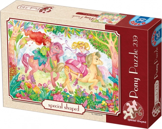 Puzzle Kolorowe kucyki 239 elementów D-Toys