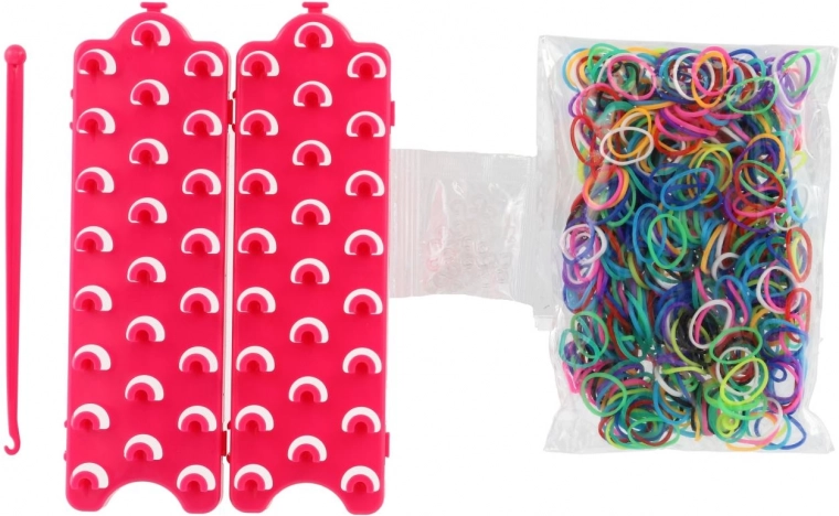600 kolorowych silikonowych gumek