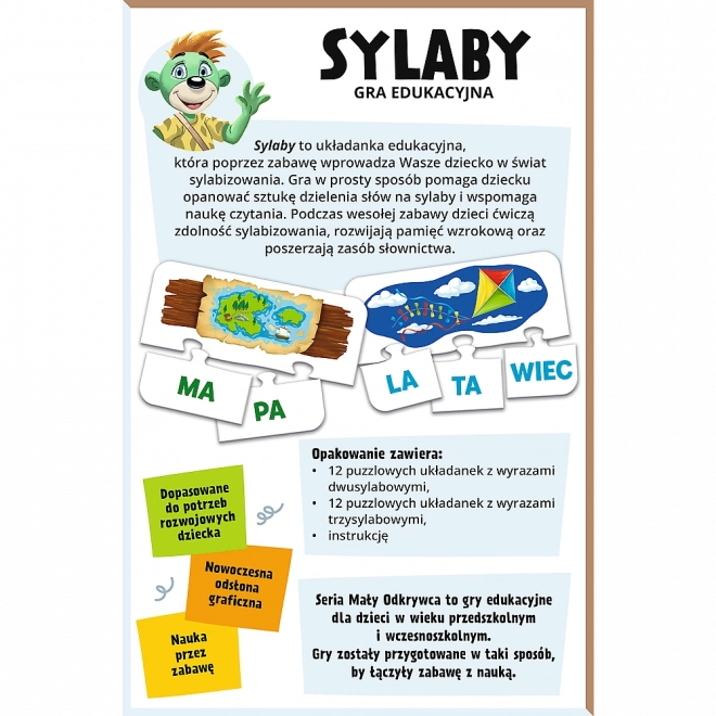 Sylaby gra edukacyjna dla dzieci