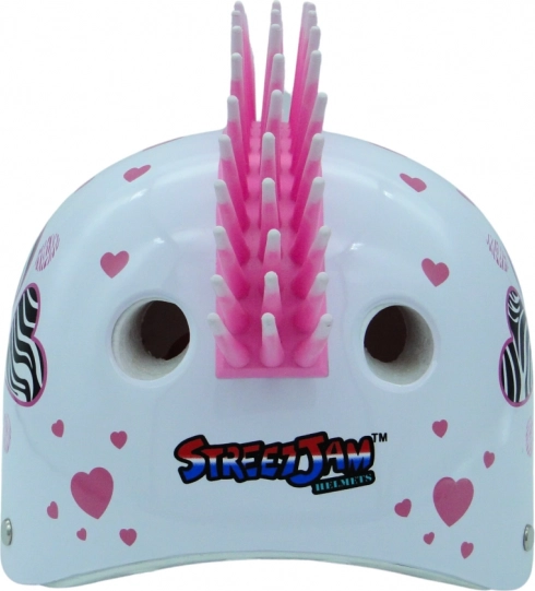 Kask Zebra w serduszka