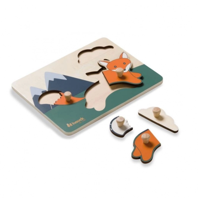 Drewniane puzzle - Lis