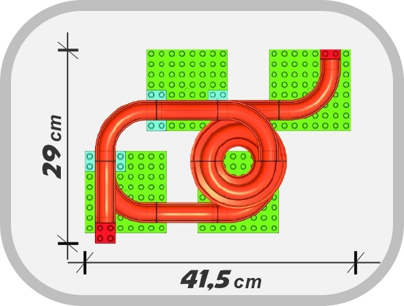 Androni UNICO plus Środkowy Tor Kulowy - 62 elementy