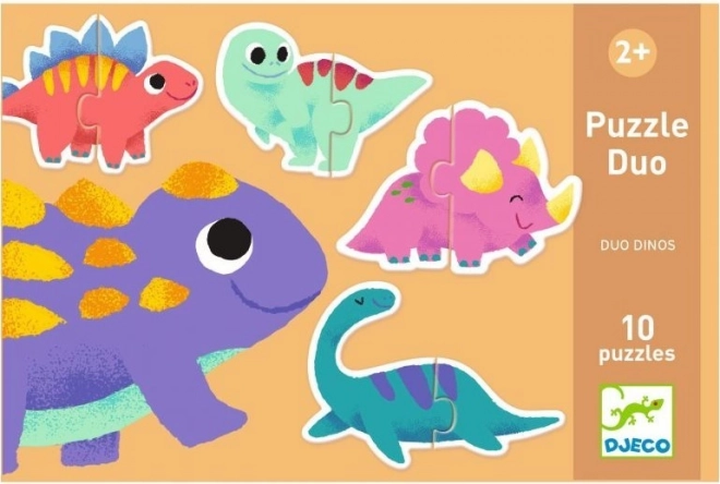 Puzzle Duo Dinozaury
