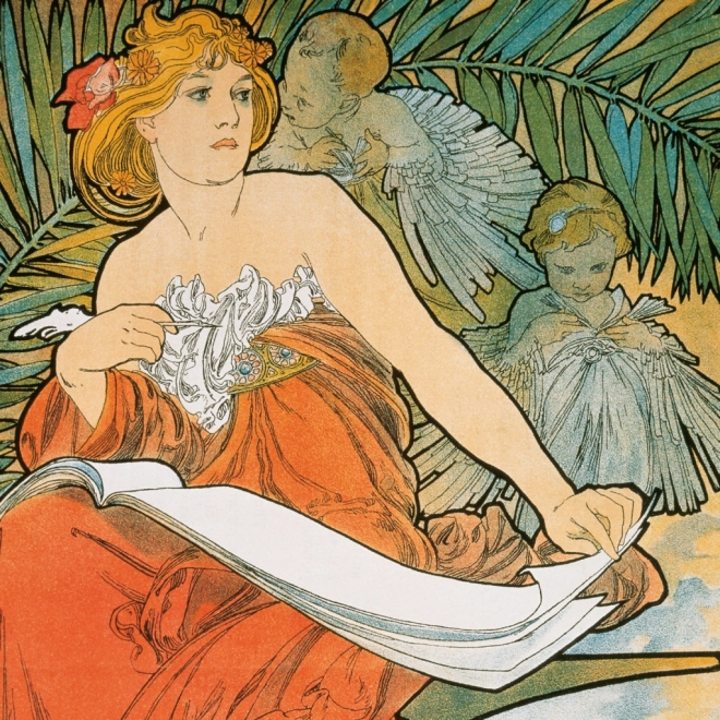 Kalendarz notatnikowy Alfons Mucha 2026