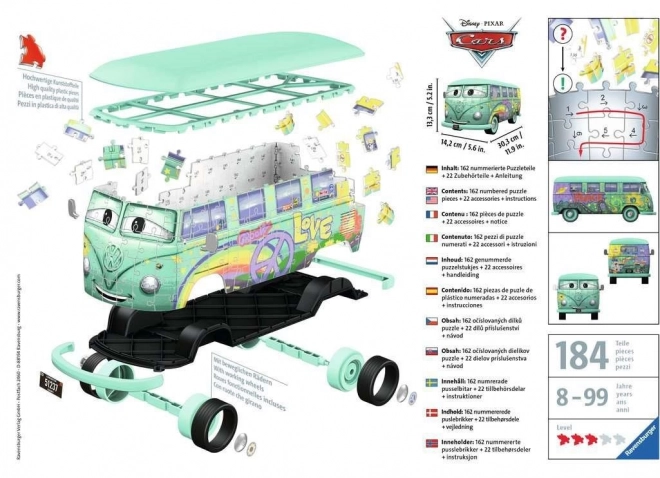 RAVENSBURGER 3D puzzle Autobus Cars: Fillmore 162 kawałków