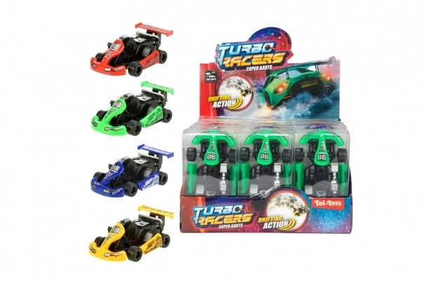 Plastowa gokart 9cm - różne kolory